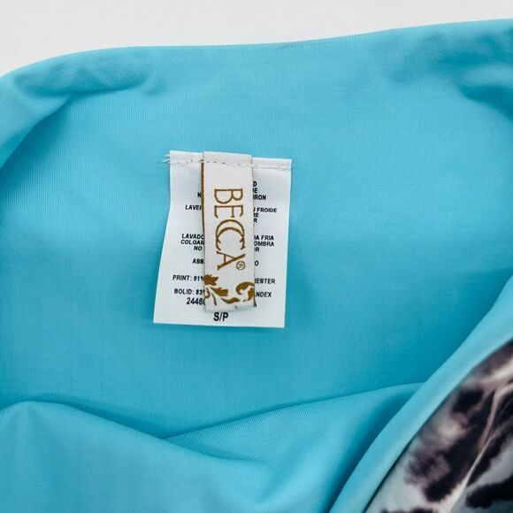 Becca by Rebecca Virtue Women's Stella Animal Print High Waist Bikini Bottom - Picture 4 of 7